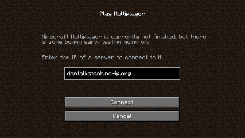 datblock minecraft server address